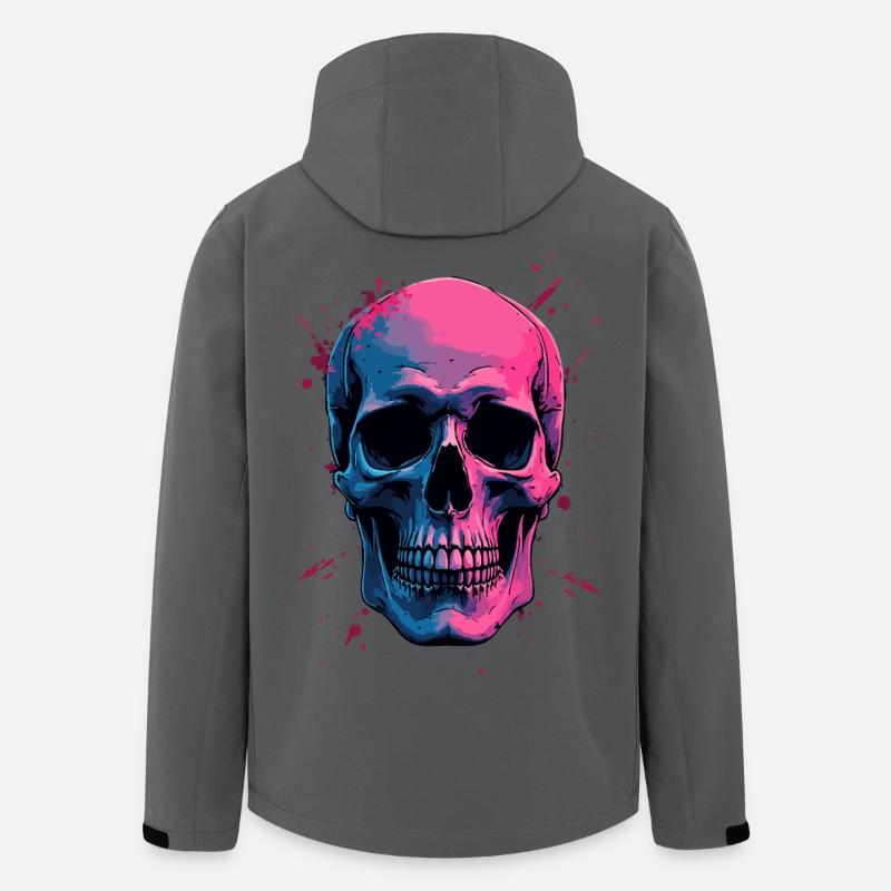 Neon Skull - Recycelte Männer Softshell-Jacke von Stanley/Stella - Anthrazit