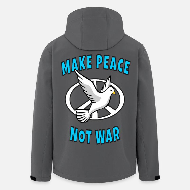 Make Peace Not War Dove - Men’s Recycled Softshell Jacket by Stanley/Stella - anthracite