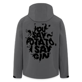 Du sagst Kartoffel, ich sage Gin – lustiges Gin-Liebhaber-Zitat - Recycelte Männer Softshell-Jacke von Stanley/Stella - Anthrazit - Hinten - AI Model Male 185 light (185cm)