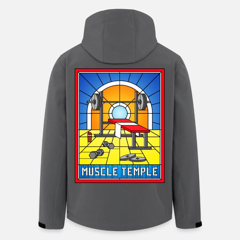 Muscle Temple Buntglas-Turnhalle - Recycelte Männer Softshell-Jacke von Stanley/Stella - Anthrazit