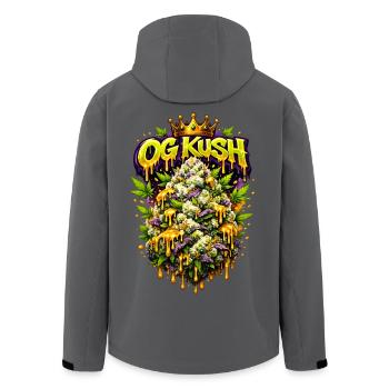 OG Kush Graffiti Bud Art Print - Recycelte Männer Softshell-Jacke von Stanley/Stella - Anthrazit - Hinten - AI Model Male 185 light (185cm)