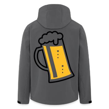 Maßkrug (Bier / Bierseidel / Bierglas / R /\/ 2C)  - Recycelte Männer Softshell-Jacke von Stanley/Stella - Anthrazit - Hinten - AI Model Male 185 light (185cm)