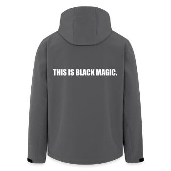 This is black magic - Recycelte Männer Softshell-Jacke von Stanley/Stella - Anthrazit - Hinten - AI Model Male 185 light (185cm)