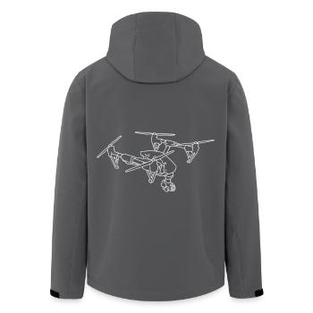 Drohne - Recycelte Männer Softshell-Jacke von Stanley/Stella - Anthrazit - Hinten - AI Model Male 185 light (185cm)