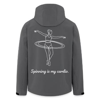 Drehen ist mein Cardio-Training. - Recycelte Männer Softshell-Jacke von Stanley/Stella - Anthrazit - Hinten - AI Model Male 185 light (185cm)