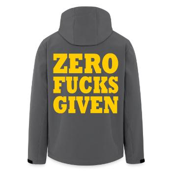 Zero fucks given - Recycelte Männer Softshell-Jacke von Stanley/Stella - Anthrazit - Hinten - AI Model Male 185 light (185cm)
