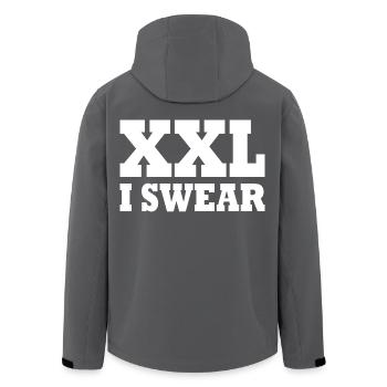XXL - Recycelte Männer Softshell-Jacke von Stanley/Stella - Anthrazit - Hinten - AI Model Male 185 light (185cm)