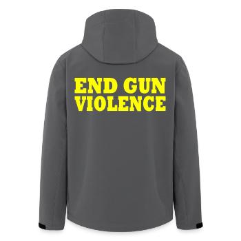 End gun violence - Recycelte Männer Softshell-Jacke von Stanley/Stella - Anthrazit - Hinten - AI Model Male 185 light (185cm)