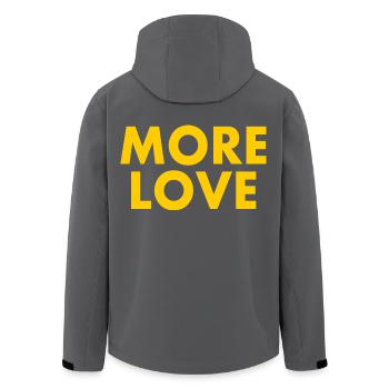 More love - Recycelte Männer Softshell-Jacke von Stanley/Stella - Anthrazit - Hinten - AI Model Male 185 light (185cm)