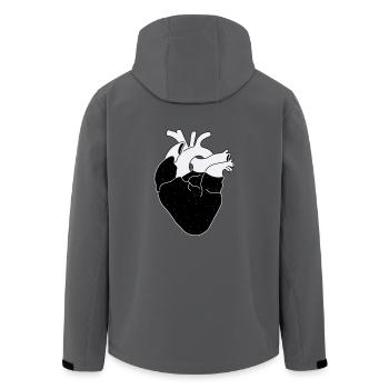 Galaktisches Herz - Recycelte Männer Softshell-Jacke von Stanley/Stella - Anthrazit - Hinten - AI Model Male 185 light (185cm)