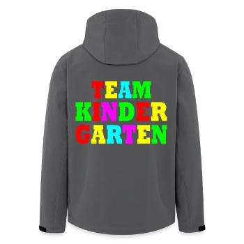 Team kindergarten - Recycelte Männer Softshell-Jacke von Stanley/Stella - Anthrazit - Hinten - AI Model Male 185 light (185cm)