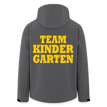 Team kindergarten - Recycelte Männer Softshell-Jacke von Stanley/Stella - Anthrazit - Hinten - AI Model Male 185 light (185cm)