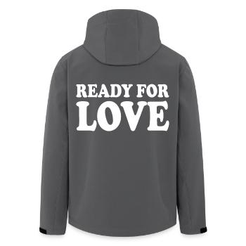 Ready for love - Recycelte Männer Softshell-Jacke von Stanley/Stella - Anthrazit - Hinten - AI Model Male 185 light (185cm)
