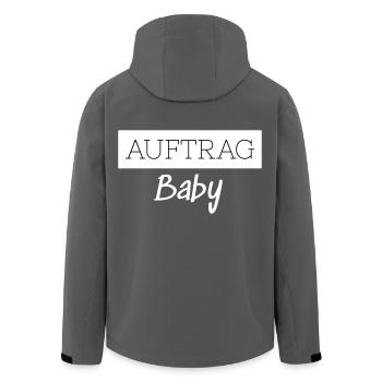 Auftrag Baby Familie Kind Eltern Lustig Geschenk - Recycelte Männer Softshell-Jacke von Stanley/Stella - Anthrazit - Hinten - AI Model Male 185 light (185cm)