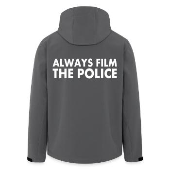Always film the police - Recycelte Männer Softshell-Jacke von Stanley/Stella - Anthrazit - Hinten - AI Model Male 185 light (185cm)
