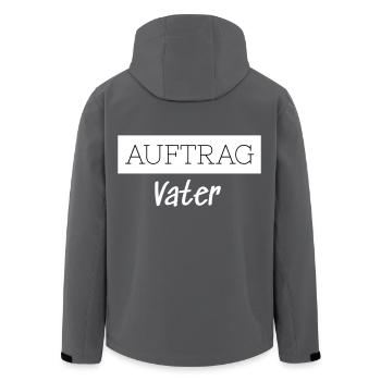 Auftrag Vater Familie Lustig Geschenk - Recycelte Männer Softshell-Jacke von Stanley/Stella - Anthrazit - Hinten - AI Model Male 185 light (185cm)
