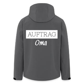 Auftrag Oma Familie Lustig Großmutter Geschenk - Recycelte Männer Softshell-Jacke von Stanley/Stella - Anthrazit - Hinten - AI Model Male 185 light (185cm)