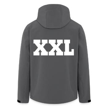 XXL - Recycelte Männer Softshell-Jacke von Stanley/Stella - Anthrazit - Hinten - AI Model Male 185 light (185cm)