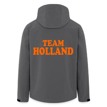 Team holland - Recycelte Männer Softshell-Jacke von Stanley/Stella - Anthrazit - Hinten - AI Model Male 185 light (185cm)