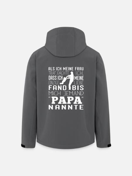 Papa Vater Shirt, Geschenkidee zu Vatertag Kinder - Recycelte Männer Softshell-Jacke von Stanley/Stella - Anthrazit