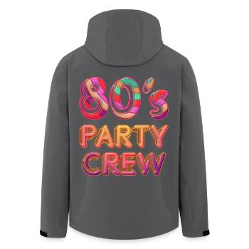 80's Party Crew - Recycelte Männer Softshell-Jacke von Stanley/Stella - Anthrazit - Hinten - AI Model Male 185 light (185cm)