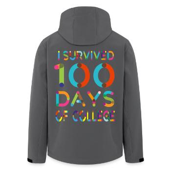 I Survived 100 Days of College - Recycelte Männer Softshell-Jacke von Stanley/Stella - Anthrazit - Hinten - AI Model Male 185 light (185cm)