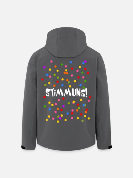 Stimmung Konfetti Fasching Karneval Silvester bunt - Recycelte Männer Softshell-Jacke von Stanley/Stella - Anthrazit