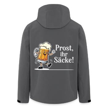Prost, ihr Säcke ! - Recycelte Männer Softshell-Jacke von Stanley/Stella - Anthrazit - Hinten - AI Model Male 185 light (185cm)