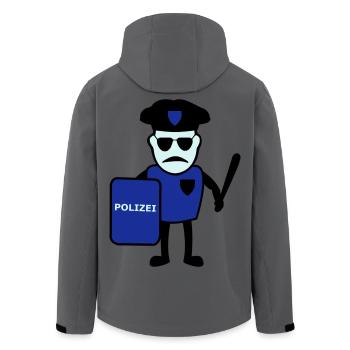 Polizist mit Schlagstock - Men’s Recycled Softshell Jacket by Stanley/Stella - anthracite - Back - AI Model Male 185 light (185cm)