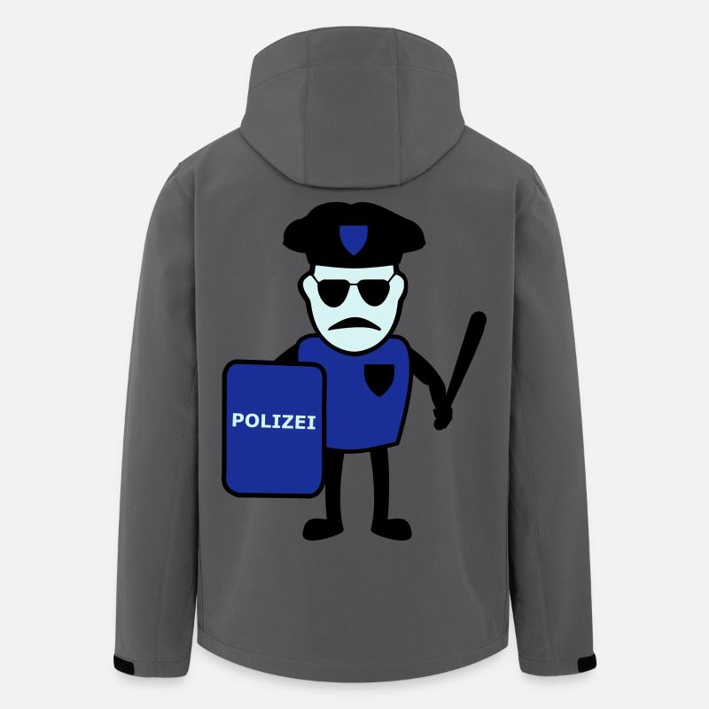 Policeman avec matraque - Veste softshell homme en polyester recyclé Stanley/Stella - charbon