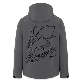 Eurofighter Typhoon | Düsenjäger-| Kampfflugzeug - Recycelte Männer Softshell-Jacke von Stanley/Stella - Anthrazit - Hinten - AI Model Male 185 light (185cm)
