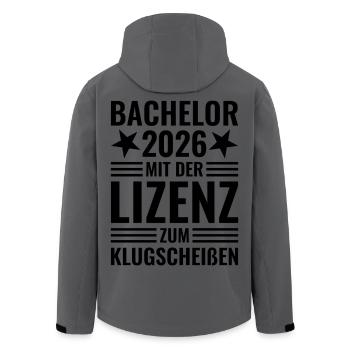 Bachelor 2026 mit der Lizenz zum Klugscheißen - Recycelte Männer Softshell-Jacke von Stanley/Stella - Anthrazit - Hinten - AI Model Male 185 light (185cm)