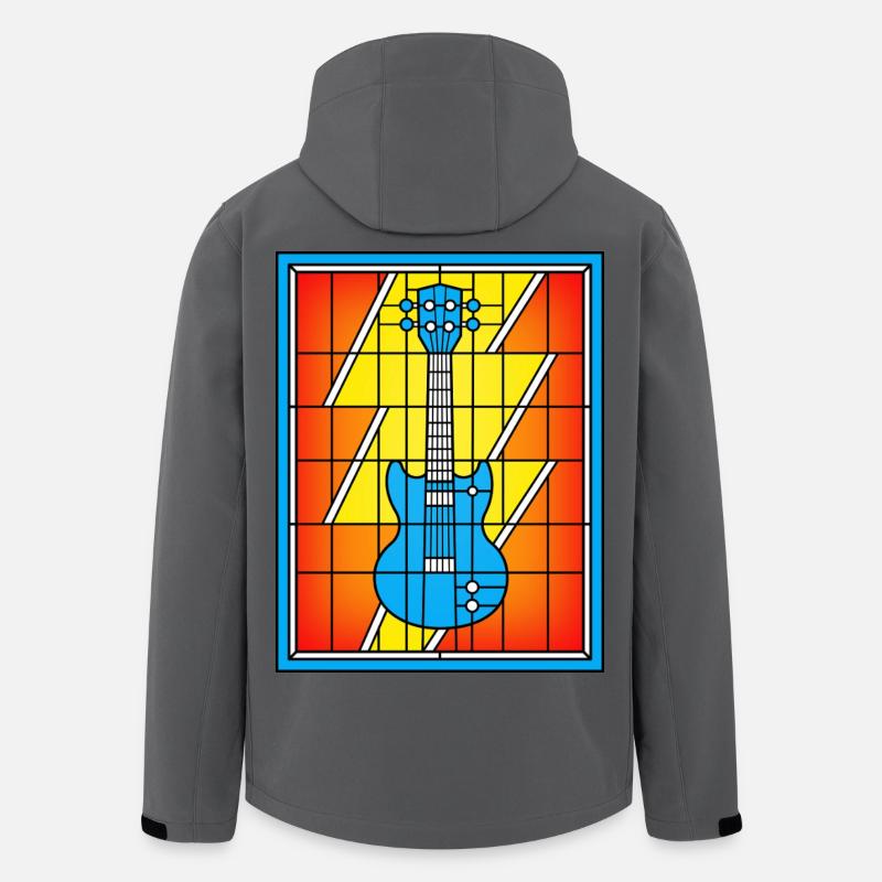Guitare bleue vitral - Veste softshell homme en polyester recyclé Stanley/Stella - charbon