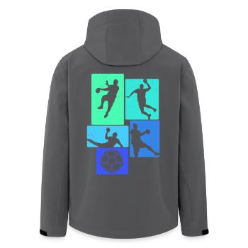 Handball Handballer - Recycelte Männer Softshell-Jacke von Stanley/Stella - Anthrazit - Hinten - AI Model Male 185 light (185cm)