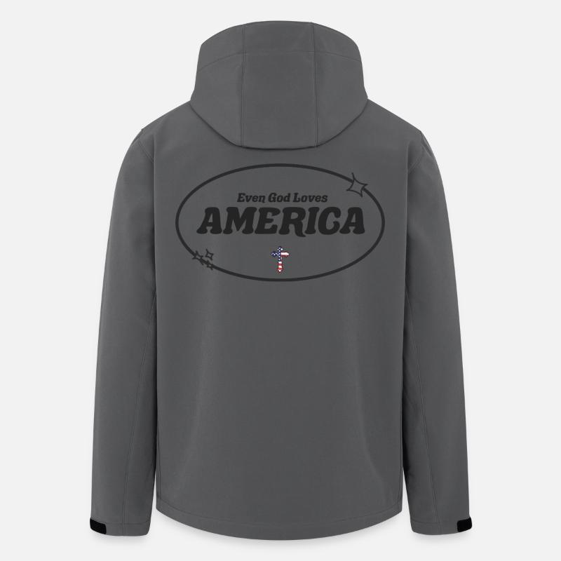 Even God Worships America - Men’s Recycled Softshell Jacket by Stanley/Stella - anthracite