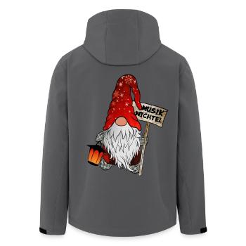 Musik Wichtel – Weihnachtsgnom - Recycelte Männer Softshell-Jacke von Stanley/Stella - Anthrazit - Hinten - AI Model Male 185 light (185cm)