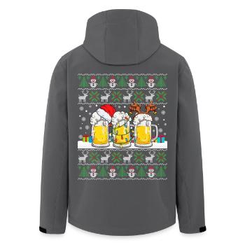 Hässlicher Weihnachtspullover mit Bier Hässliche Weihnachten - Recycelte Männer Softshell-Jacke von Stanley/Stella - Anthrazit - Hinten - AI Model Male 185 light (185cm)