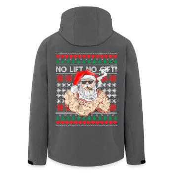 Böser Weihnachtsmann Hässlicher Weihnachtspullover Kein Aufzug Kein Geschenk - Recycelte Männer Softshell-Jacke von Stanley/Stella - Anthrazit - Hinten - AI Model Male 185 light (185cm)