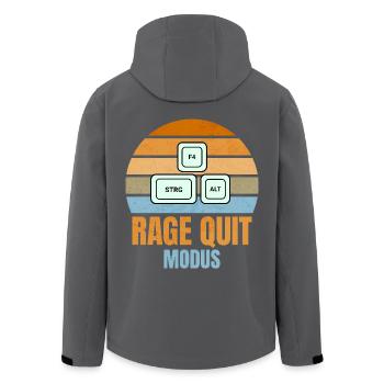 Rage Quit Modus – STRG + ALT + F4 für Gamer - Recycelte Männer Softshell-Jacke von Stanley/Stella - Anthrazit - Hinten - AI Model Male 185 light (185cm)