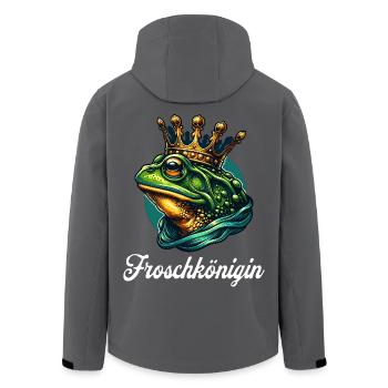 Froschkönigin Krone Partnerin Fasching Karneval - Recycelte Männer Softshell-Jacke von Stanley/Stella - Anthrazit - Hinten - AI Model Male 185 light (185cm)