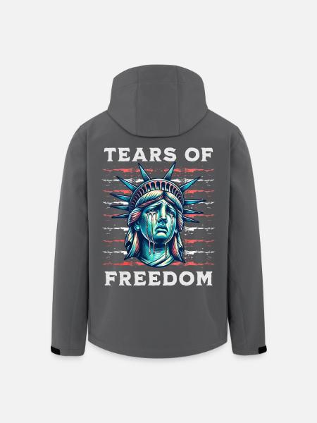 Freiheitsstatue Freiheit Tränen der Freiheit Kunst - Recycelte Männer Softshell-Jacke von Stanley/Stella - Anthrazit