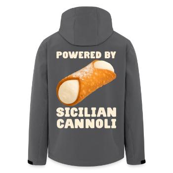 Sizilien Cannoli Spruch - Recycelte Männer Softshell-Jacke von Stanley/Stella - Anthrazit - Hinten - AI Model Male 185 light (185cm)