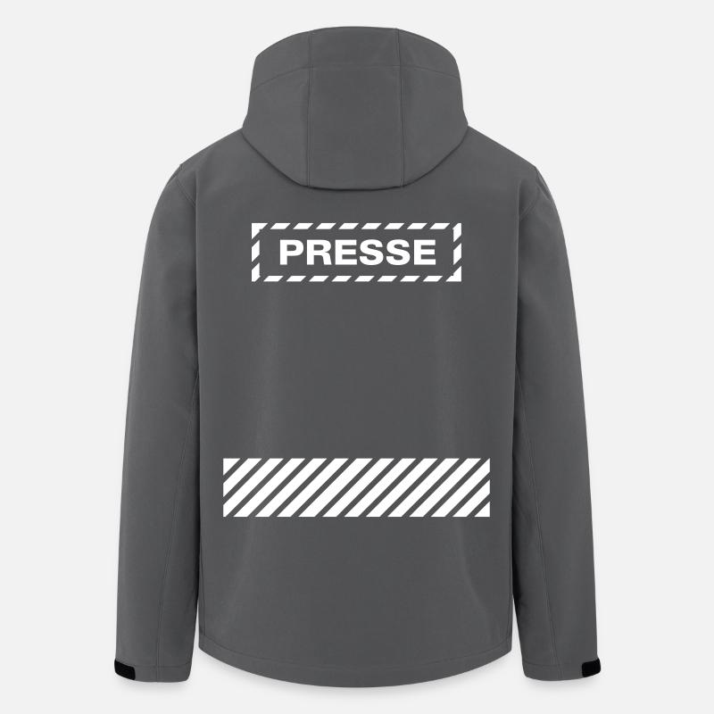 Presse Rückenschild - Recycelte Männer Softshell-Jacke von Stanley/Stella - Anthrazit