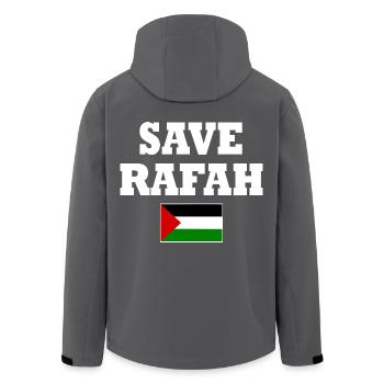 Save rafah - Recycelte Männer Softshell-Jacke von Stanley/Stella - Anthrazit - Hinten - AI Model Male 185 light (185cm)