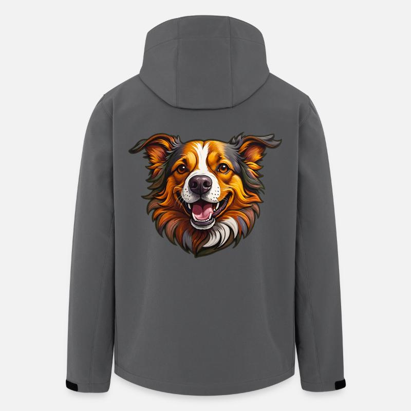Happy dog - Recycelte Männer Softshell-Jacke von Stanley/Stella - Anthrazit