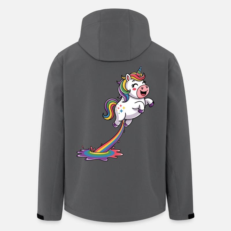 Einhorn Pups - Recycelte Männer Softshell-Jacke von Stanley/Stella - Anthrazit