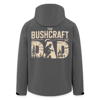 The Bushcraft Dad – Feuer. Holz. Vaterstolz. - Recycelte Männer Softshell-Jacke von Stanley/Stella - Anthrazit - Hinten - AI Model Male 185 light (185cm)