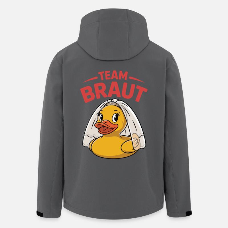 Team Bride Rubber Duck - Men’s Recycled Softshell Jacket by Stanley/Stella - anthracite