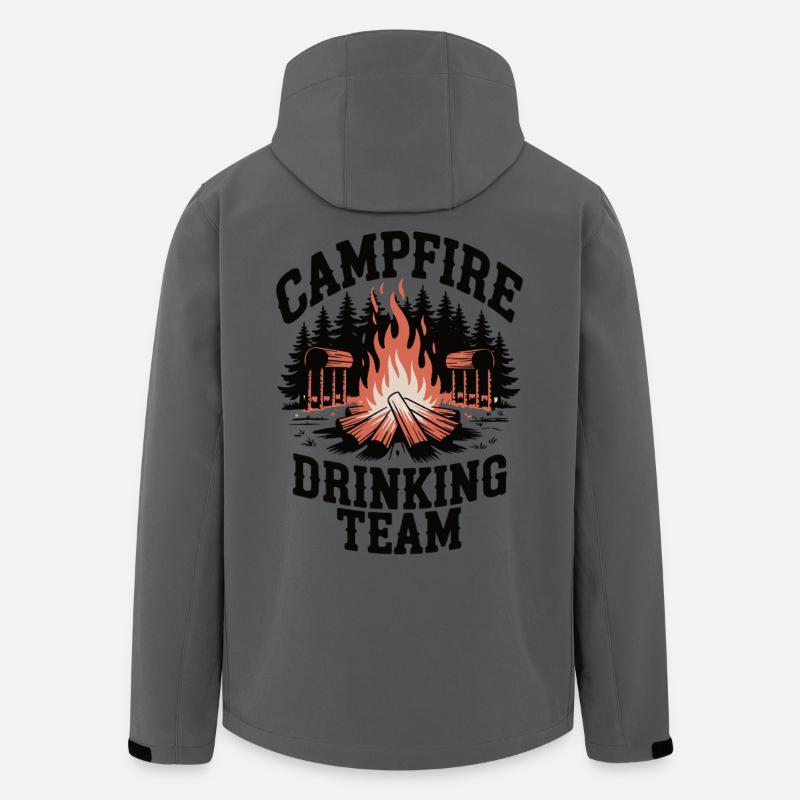 Campfire Drinking Team - Recycelte Männer Softshell-Jacke von Stanley/Stella - Anthrazit