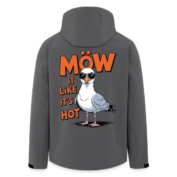 Möw it like its hot - Recycelte Männer Softshell-Jacke von Stanley/Stella - Anthrazit - Hinten - AI Model Male 185 light (185cm)